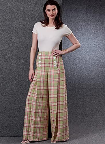 Vogue Misses'in Geniş Bacaklı Pantolon Seti, Kod V1815 Dikiş Deseni, 16-24 Beden, Çok Renkli 2 Parça