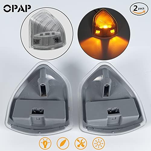 OPAP LED Yan Ayna Dönüş sinyal ışığı Sol ve Sağ Lambalar Temizle Kapak Lens ile uyumlu 2010-2018 Dodge Ram 1500 2500 3500 4500