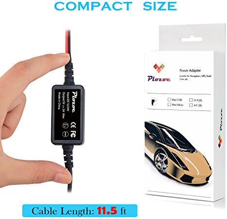 Çizgi Kam Hardwire Kiti, Mini USB Sert Tel Kiti Sigorta için Dashcam, Plozoe 12 V-24 V için 5 V Araç Dash Kamera Şarj Güç Kablosu,