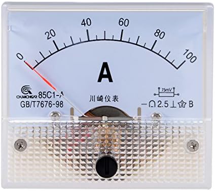 uxcell Analog Akım Panel metre DC 0-100A 85C1 Ampermetre Devre Test için Şarj Pil Amper Tester Ölçer Paketi 1
