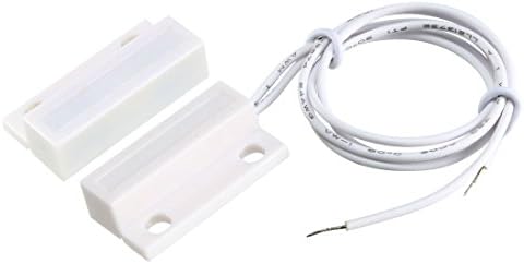 uxcell Yüzey Montajlı Kablolu NC Kapı Sensörü Alarmı Manyetik Kamış Anahtarı Beyaz MC-38