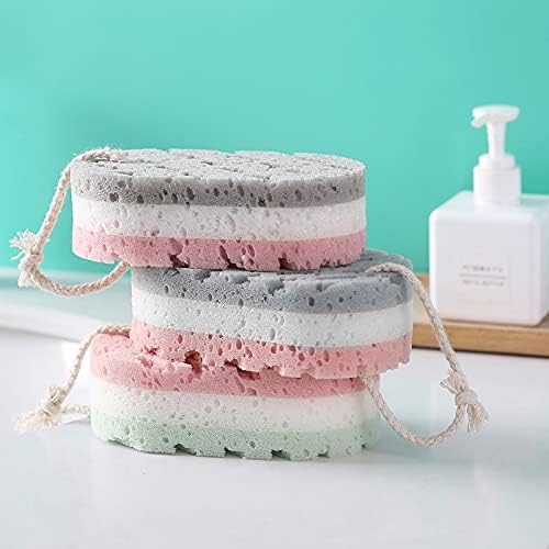 Banyo Vücut Süngerleri için Duş Banyo Topu Son Derece Su Emme Vücut Scrubber Hızlı Kuru Derin Temizlik 3 Renkler Banyo Lif Kabağı
