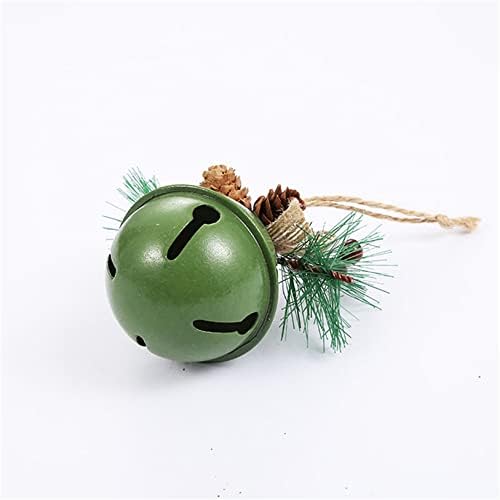 QBQBY Noel Jingle Bells Renk Kenevir Halat Çam Kozalakları Noel Zanaat Bells Tatil Parti DIY Süslemeleri Noel Ağacı Çelenk Süsler,