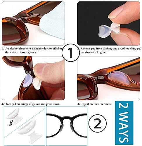 Anti-Kayma Burun Pedleri Silikon Kelebek Şekli -13 Pairs Yumuşak Kaymaz Yapışkan Burun Pedleri için okuma gözlüğü Güneş Gözlüğü