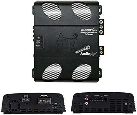 AudioPipe APHD-3000D-H1 Mikro Tam Aralığı 1 Ohm 3000 Watt Max Güç D Sınıfı Araç Ses Amplifikatör ile 10 için 20 kHz Frekans Tepkisi,