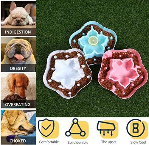 Yavaş Besleyici Köpek Kase-Çiçek Şekli Köpek Bulmaca Oyuncak Interaktif Yaratıcı Köpek Oyuncaklar Choke Önlemek Obezite Önlemek
