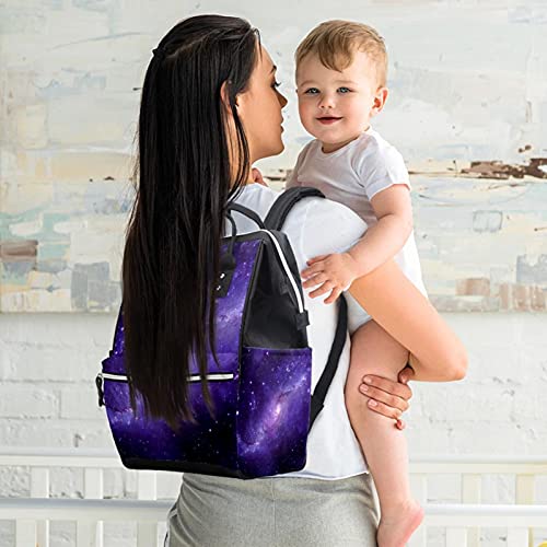 Gizemli Galaxy Bezi Tote Çanta Mumya Sırt Çantası Büyük Kapasiteli Nappy Çanta Hemşirelik Seyahat Çantası Bebek Bakımı için