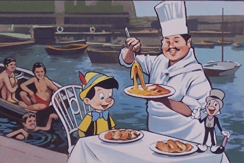 Pinokyo ve Jiminy Kriket-Walt Disney Vintage Orijinal Sanat Eseri