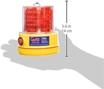 Grote 77912 Kırmızı 360° Taşınabilir Pille Çalışan LED Uyarı Işığı