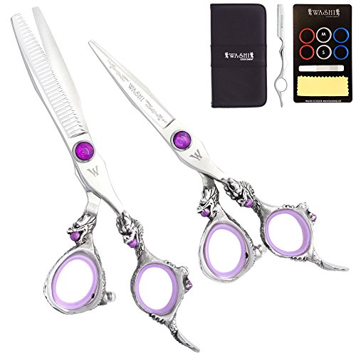 Washi Beauty-Purple Creation Set 5.5 w 30 Diş İnceltici, Dokulu Tıraş Bıçağı ve Kılıf