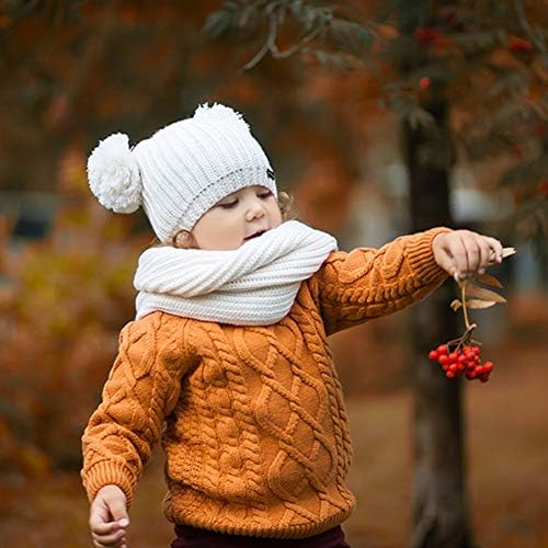 FURTALK Toddler Kış Şapka Pom Beanie Polar Astarlı Örgü Şapka Bebek Çocuk Erkek Kız 1-3 Yıl için