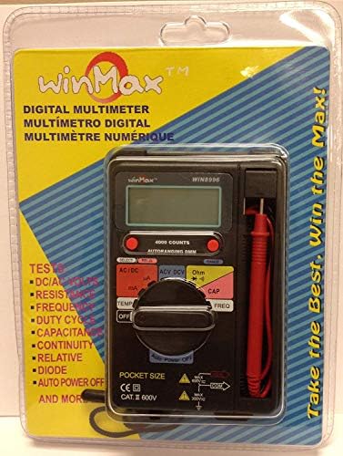 Winmax WİN8996 AC ve DC V, AC ve DC Akım ile Cep boyutunda 3 3/4 Basamaklı Otomatik değişen Dijital Multimetre