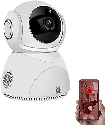 Bebek Monitörü Pet Güvenlik Kamerası, 5MP FHD Güvenlik Kapalı Kamera, 360° Pan ve Tilt WiFi Köpek Kamerası, Hareket Alarmı, Depolamayı