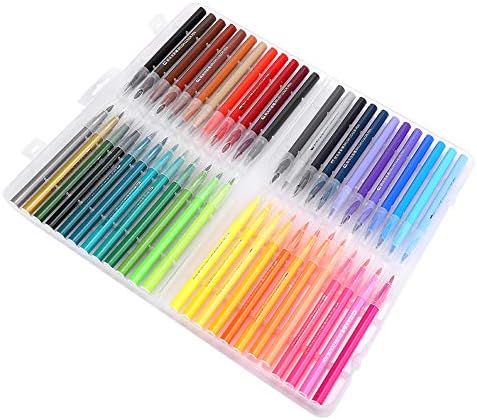 Kadimendium Boyama Fırça Kalem Yumuşak İpucu Fırça Seti Parlak Renkler Suluboya Çizim Kalemler Su Bazlı Mürekkep Kalem Seti Kalemler