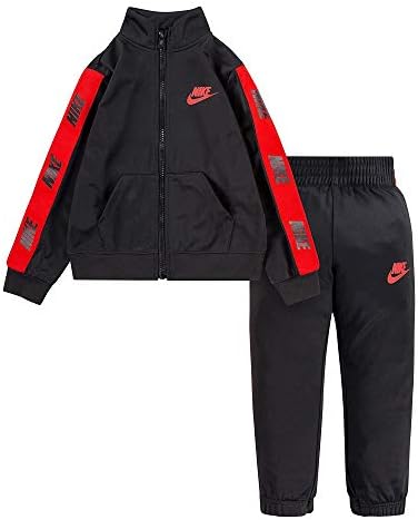 Nike Erkek Bebek Logosu Bantlama Ceket ve Pantolon İki Parçalı Parça Seti (Yürümeye Başlayan Çocuk) Siyah 3 Yürümeye Başlayan