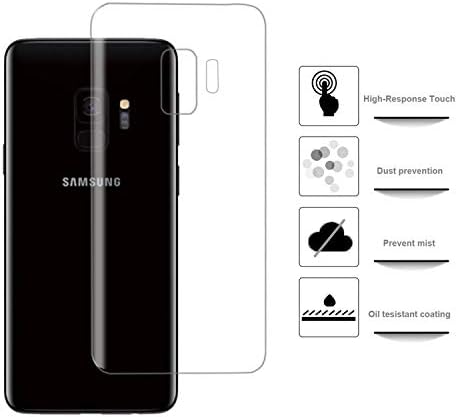 JİNPART Telefonu Aksesuarları Ultra-İnce PET Arka Ekran Koruyucu Film için Uyumlu Galaxy S9 (Şeffaf) cep Telefonu Ekran Koruyucu