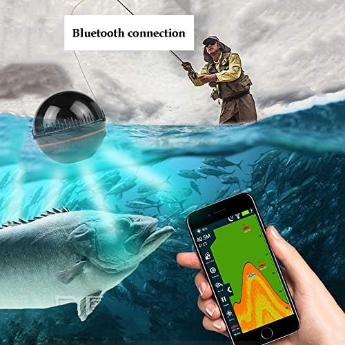 Kablosuz Balık Bulucu Derinlik Bulucu Balık Cep Telefonu Bluetooth Bağlantı Bulucu Eğlence Balıkçılık için Dock, Shore Veya Banka