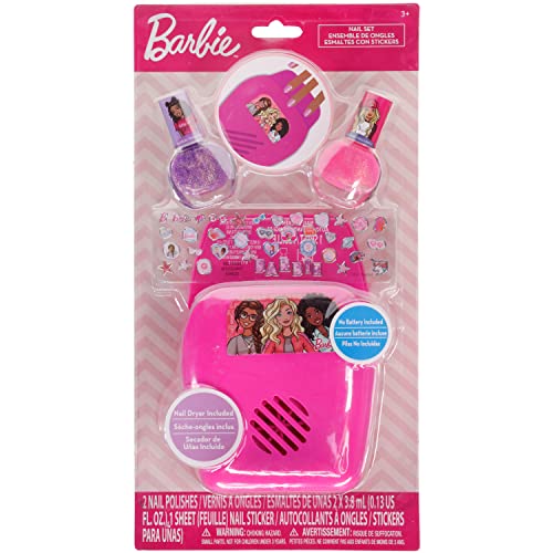 Barbie-Townley Kız Toksik Olmayan Peel-Off Oje seti ile Tırnak Kurutucu Kızlar için, Piller Dahil Değildir, Yaş 3+