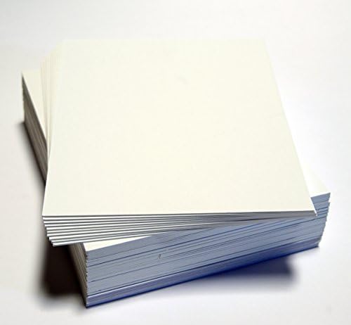 topseller100, Paket 50 yaprak 11x14 KESİLMEMİŞ matboard / mat panoları (Beyaz)
