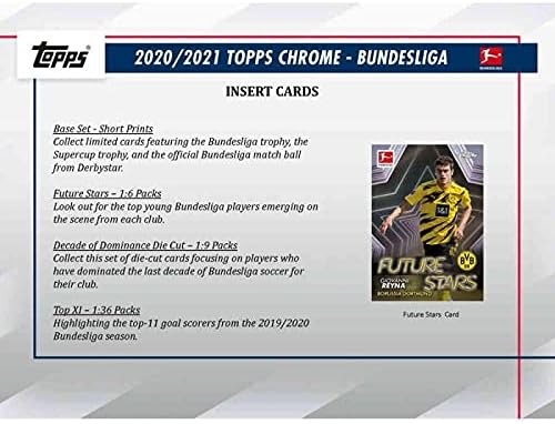 2020-21 Topps Krom Bundesliga Futbol Hobi Kutusu (18 Paket / 4 Kart: 1 Otomatik)