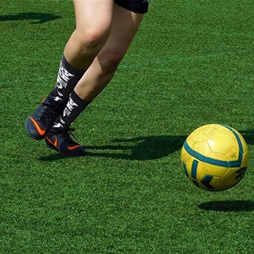 Yenilik Futbol Çorap 3 Pairs Komik Futbol Desen erkek Spor Koşu Ekip Rahat Çorap