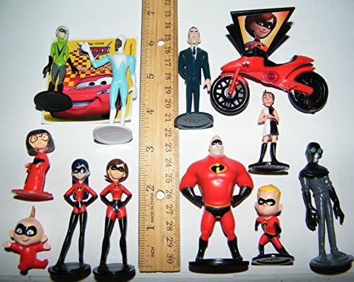 Incredibles Movie Party, Yeni ve Orijinal Karakterlere Sahip 12 Figür, IncredibleRing ve Pixar Çıkartması ile 14 Goody Çanta