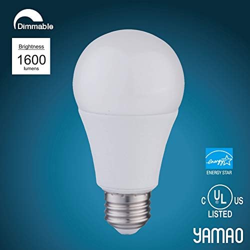 LED Ampuller YAMAO A19 100W Eşdeğer Ampul 1600LM 2700K Yumuşak Beyaz Kısılabilir 14 Watt UL Listelenen / Energy Star Sertifikalı