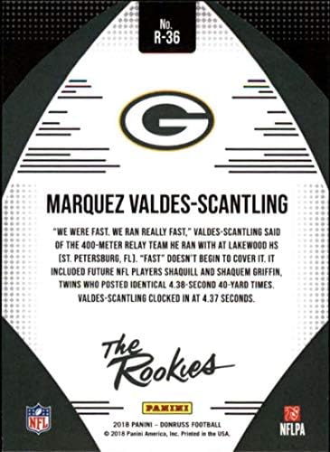 2018 Donruss Çaylaklar Futbol Kartı 36 Marquez Valdes-Scantling NM - MT Green Bay Packers Resmi NFL Ticaret Kartı