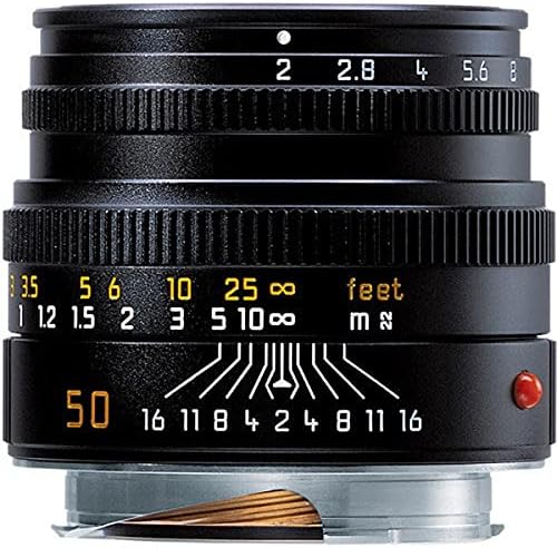 Leica 50mm f / 2.0 Summicron-M Lens, Siyah, Almanya'da Tasarlandı, Portekiz'de Üretildi