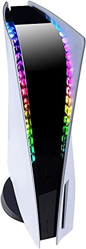 NİCEMOVİC LED ışık şeridi için PS5 konsolu, Playstation 5 LED ışıkları DIY dekorasyon aksesuarları, oyun ses / müzik Sync, RGB