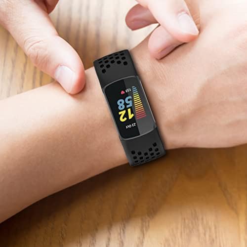 Hızlı Bırakma Smartwatch Destek Döngü Aksesuarları Silikon Bileklik Bilezik Fitbit-Şarj 5 ile Uyumlu Yumuşak Kayış silikon kayış