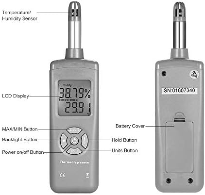 RENSLAT Dijital Termometre Sıcaklık Aletleri Dijital Termometre Higrometre Nem ve Sıcaklık Sensörü Pirometre Psikrometre aldult