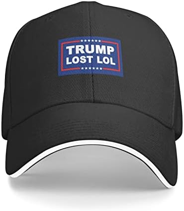 KATAKU Trump Kayıp LOL beyzbol şapkası Ayarlanabilir Erkek Kadın Kış kamyon Şoförü Baba kovboy şapkası Siyah