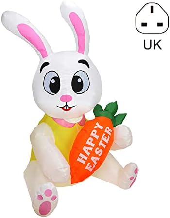 Banjıng Işıklı Paskalya Şişme Tavşan Holding Havuç 1.5 m Yükseklik tavşan oyuncak Açık Kapalı Paskalya Tatil Süslemeleri Yeni