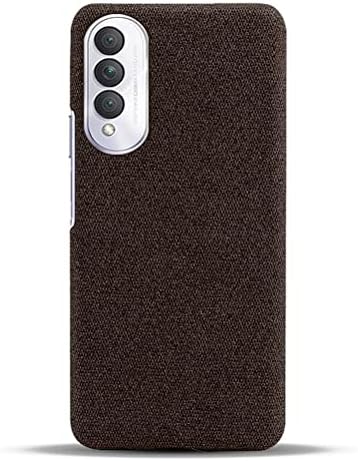 SHUNDA Kılıf için Huawei Onur X20 SE, Ultra İnce Keçe Kumaş Anti-Parmak İzi Koruma Kapağı için Huawei Onur X20 SE 6.6 - Kahverengi