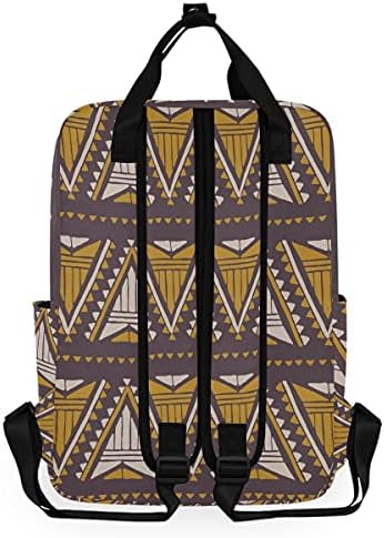 Sırt çantası Sırt Çantası Rahat Çanta Çizgili Bohem Kahverengi Üçgen Geometrik Etnik Kadın Erkek Tote omuzdan askili çanta