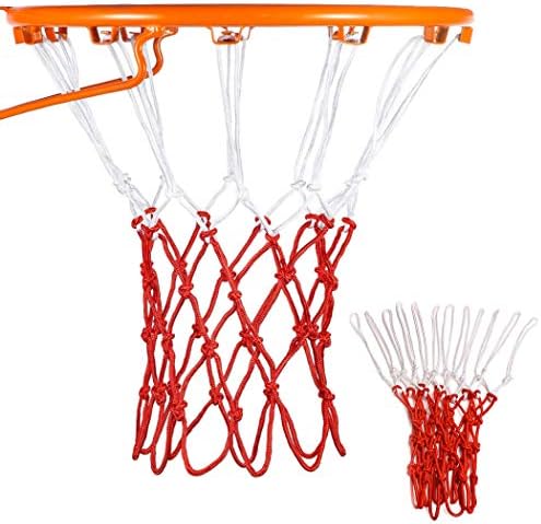 Qıyuxow Basketbol Net Değiştirme - 12 Döngüler Tüm Hava Anti Kırbaç, 2 Paketi