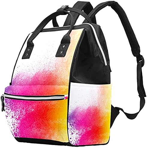 Sıçrama renkli powderWomen Sırt Çantası bebek bezi çantası Bebek bezi çantası rahat seyahat sırt çantası