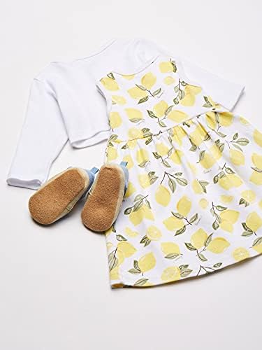 Hudson Bebek Kız Çocuk Pamuklu Elbise, Hırka ve Ayakkabı Seti
