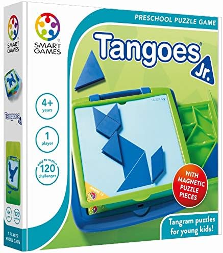 Tangoes Jr. Beceri Geliştirme Okul Öncesi Tangram Oyunu, 4 Yaş ve Üstü Çocuklar için 120 Zorluk İçeren Çocuk Dostu Taşınabilir