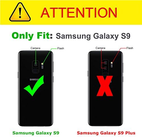 J & D Kılıf Samsung Galaxy S9 Kılıf için Uyumlu, Ağır Karbon Fiber Çift Katmanlı Hibrid Şok Geçirmez Koruyucu Sağlam Kılıf için