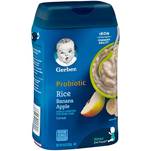 Gerber Bebek Tahıl Probiyotik Pirinç Muz Elma Bebek Tahıl (6 Paket) ve Bebek Tahıl Doyurucu Bit Multigrain Tahıl Muz Elma Çilek,