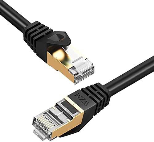 WZM Veri Kabloları, Cat 7 Ethernet Kablosu 10m, Kablolu Ev ve Ofis Ağları için Yüksek Hızlı Korumalı İnternet Ağı Bilgisayar