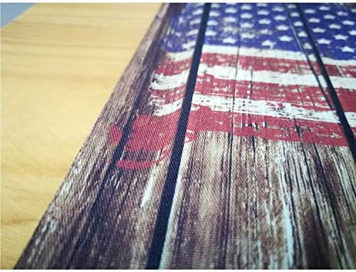 Retro ABD Bayrağı üzerinde Vintage Ahşap doku arka plan Mouse pad mat Eski
