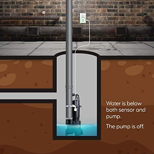 Karter Pompası için Yüksek Su Seviyesi Sensörlü Wasserstein Akıllı Fiş Çıkışı - Alarm ve Uygulama Bildirim Uyarıları, Basit Tak