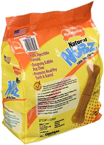(2'li Paket) Nylabone Doğal Nubz Yenilebilir Köpek Çiğniyor 22ct. (2.6 lb / Çanta) - Toplam 5.2 lb