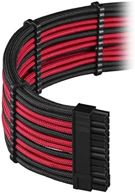 CableMod 8 + 6 Serisi Pro ModFlex Kollu Kablo Uzatma Kiti (Siyah + Kırmızı)