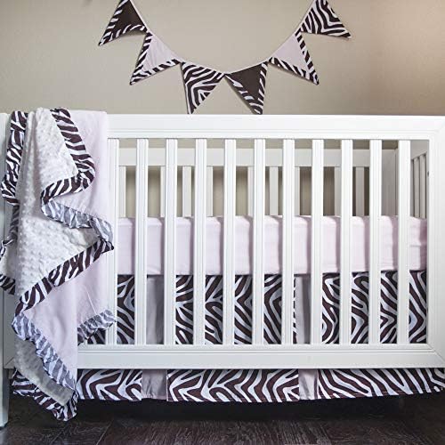 ÇEŞİTLİ Basitçe Zebra 4-Piece Beşik Yatak Seti Pembe Kız Hayvanlar Bebek Kız Pamuk Blend 4 Parça