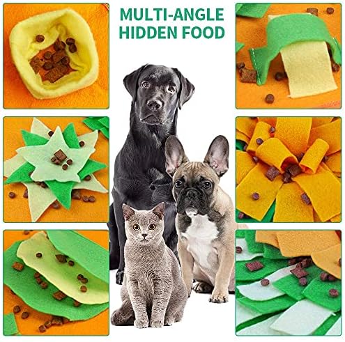 Küçük/Büyük Köpekler için Cauplse Snuffle Mat, Can Sıkıntısı için İnteraktif Besleme Matı, Dayanıklı Evcil Hayvan Burun Eğitim