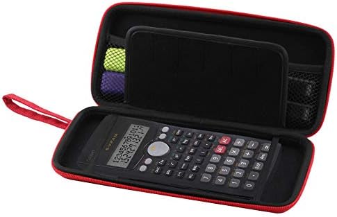 Casio FX-7400GII-LC-EH ile Uyumlu Navitech Kırmızı Grafik Hesap Makinesi Hard Case/Kapaklı Saklama Çantası